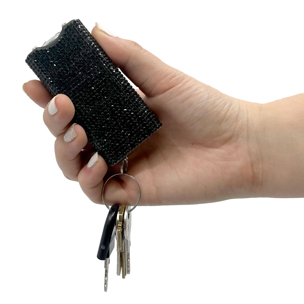 Rhinestun Keychain Stun Gun Black view 6